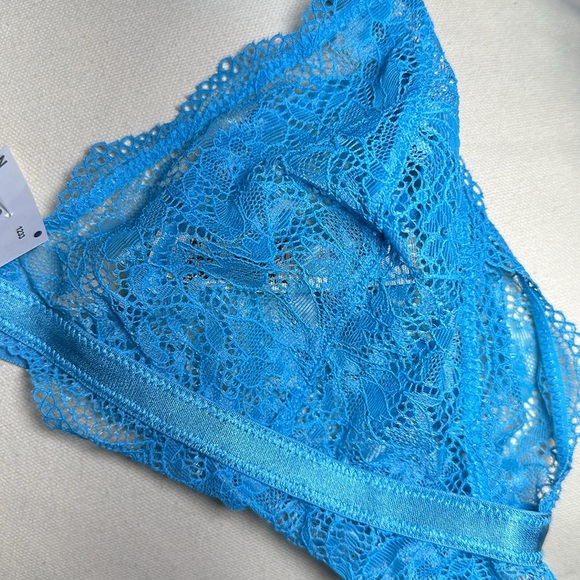 NWT Blue Free People Lace Bralette LARGE - Picture 4 of 4